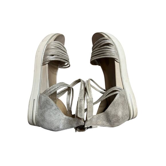 Eileen Fisher Shea Metallic Leather Strappy Sneaker Sandals Women’s Size 8 - Picture 7 of 10